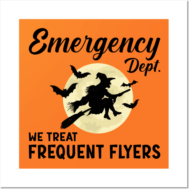 ER Nurse Halloween Emergency Room Dept Nurse Tech ED Rn Fall Wall Art by Nisrine